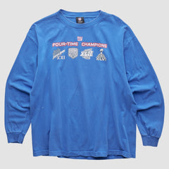 New York Giants NFL 2010s Long Sleeve T-shirt - Blue Vintage cheap