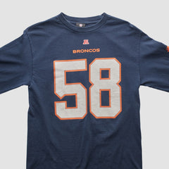 Denver Broncos NFL 2010s Long Sleeve T-shirt - Navy Vintage outlet