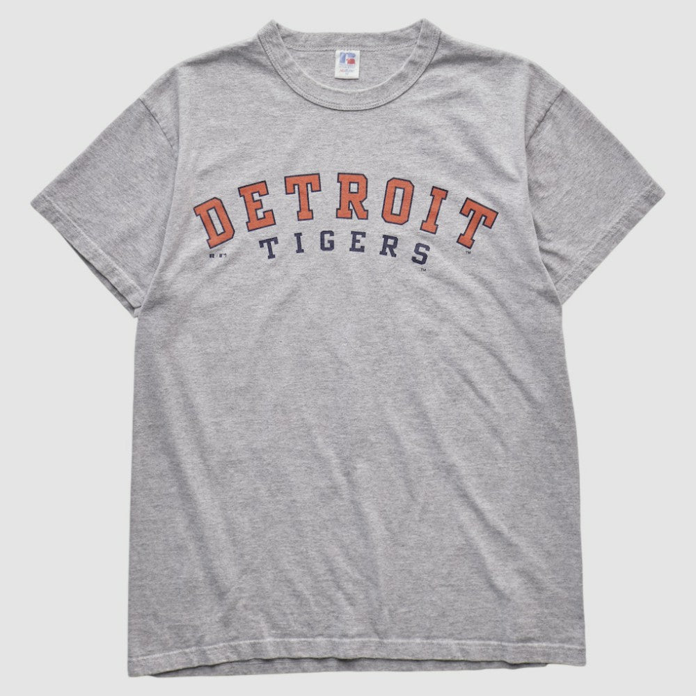 Detroit Tigers Russell 2000s T-shirt - Heather Gray Vintage