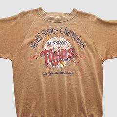 Minnesota Twins 1991 Pullover Sweatshirt - Tan Vintage