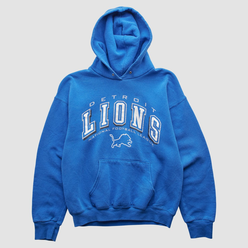 Detroit Lions 2000s Hooded Pullover Sweatshirt - Blue Vintage on sale