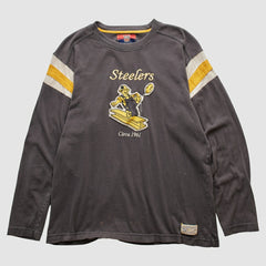 Pittsburgh Steelers Reebok 2000s Long Sleeve T-shirt - Charcoal Vintage online