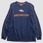 Denver Broncos NFL 2000s Long Sleeve T-shirt - Navy Vintage cheap