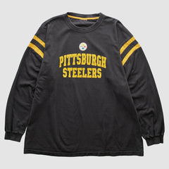 Pittsburgh Steelers 2000s Long Sleeve T-shirt - Black Vintage discount