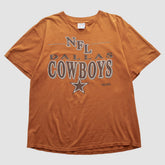 Dallas Cowboys Trench 90s T-shirt - Orange Vintage sale