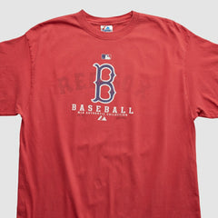 Boston Red Sox Majestic 2000s T-shirt - Red Vintage