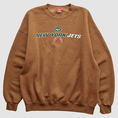 New York Jets NFL 2000s Pullover Sweatshirt - Brown Vintage outlet