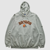 Cleveland Browns NFL 2000s Hooded Pullover Sweatshirt - Heather Gray Vintage sale