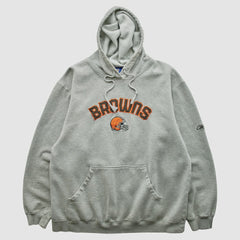 Cleveland Browns NFL 2000s Hooded Pullover Sweatshirt - Heather Gray Vintage sale