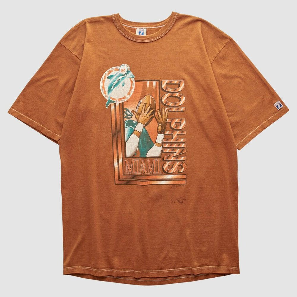 Miami Dolphins Logo 7 90s T-shirt - Orange Vintage sale