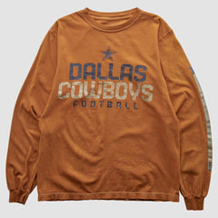 Dallas Cowboys Team Edition Apparel 2000s Long Sleeve T-shirt - Orange Vintage for sale