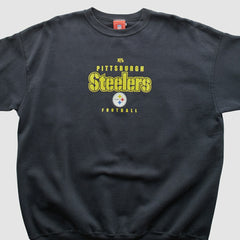 Pittsburgh Steelers NFL 2000s Pullover Sweatshirt - Black Vintage for sale