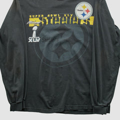 Pittsburgh Steelers NFL 2011 Long Sleeve T-shirt - Charcoal Vintage on sale
