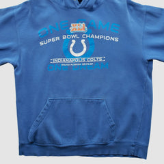Indianapolis Colts Alstyle 2007 Hooded Pullover Sweatshirt - Blue Vintage on sale