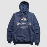 Denver Broncos NFL 2000s Hooded Pullover Sweatshirt - Navy Vintage cheap