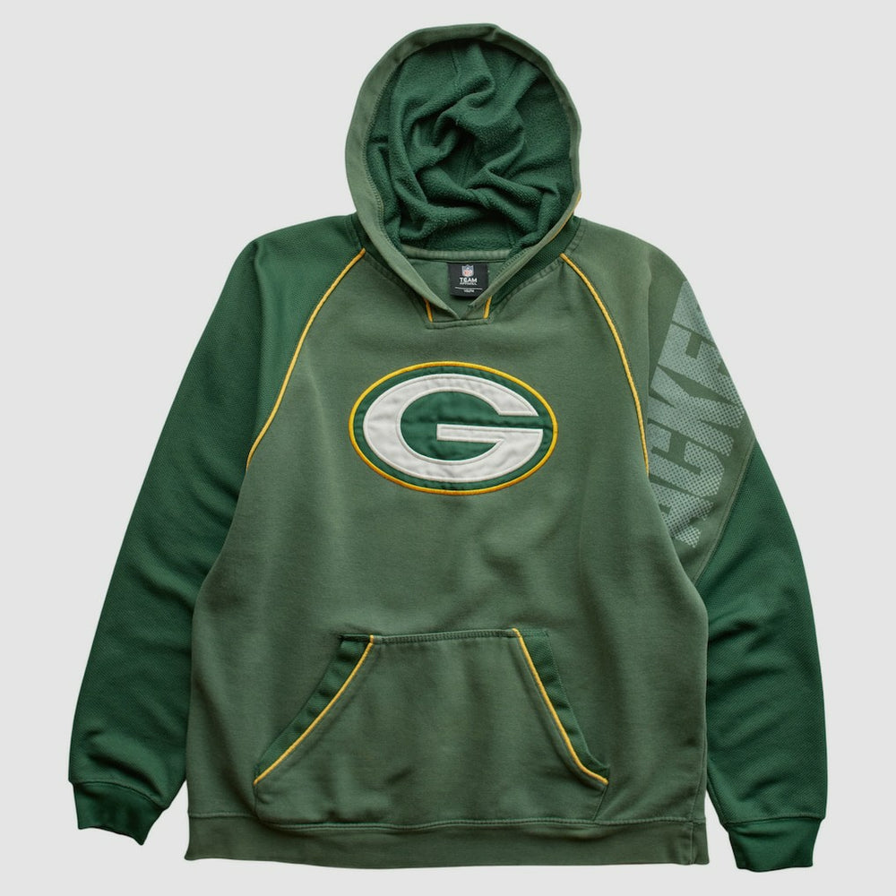 Green Bay Packers NFL 2010s Hooded Pullover Sweatshirt - Green Vintage for sale