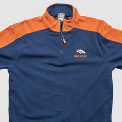 Denver Broncos NFL 2000s 1/4 Zip Sweatshirt - Navy Vintage outlet