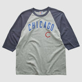 Chicago Cubs Majestic 2000s T-shirt - Heather Gray Vintage