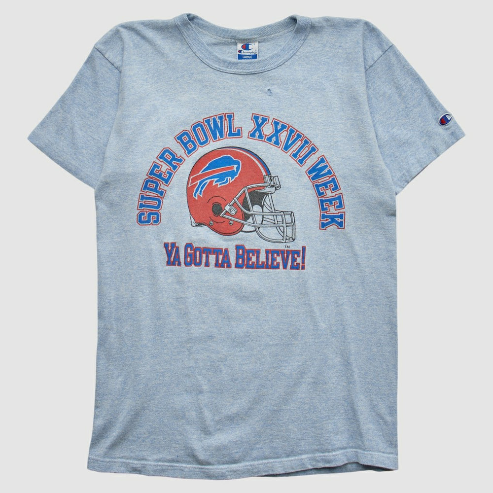Buffalo Bills Champion 1993 T-shirt - Heather Gray Vintage sale