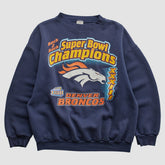 Denver Broncos Logo 7 1999 Pullover Sweatshirt - Navy Vintage outlet