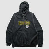 Pittsburgh Steelers NFL 2010s Hooded Full Zip Sweatshirt - Black Vintage online