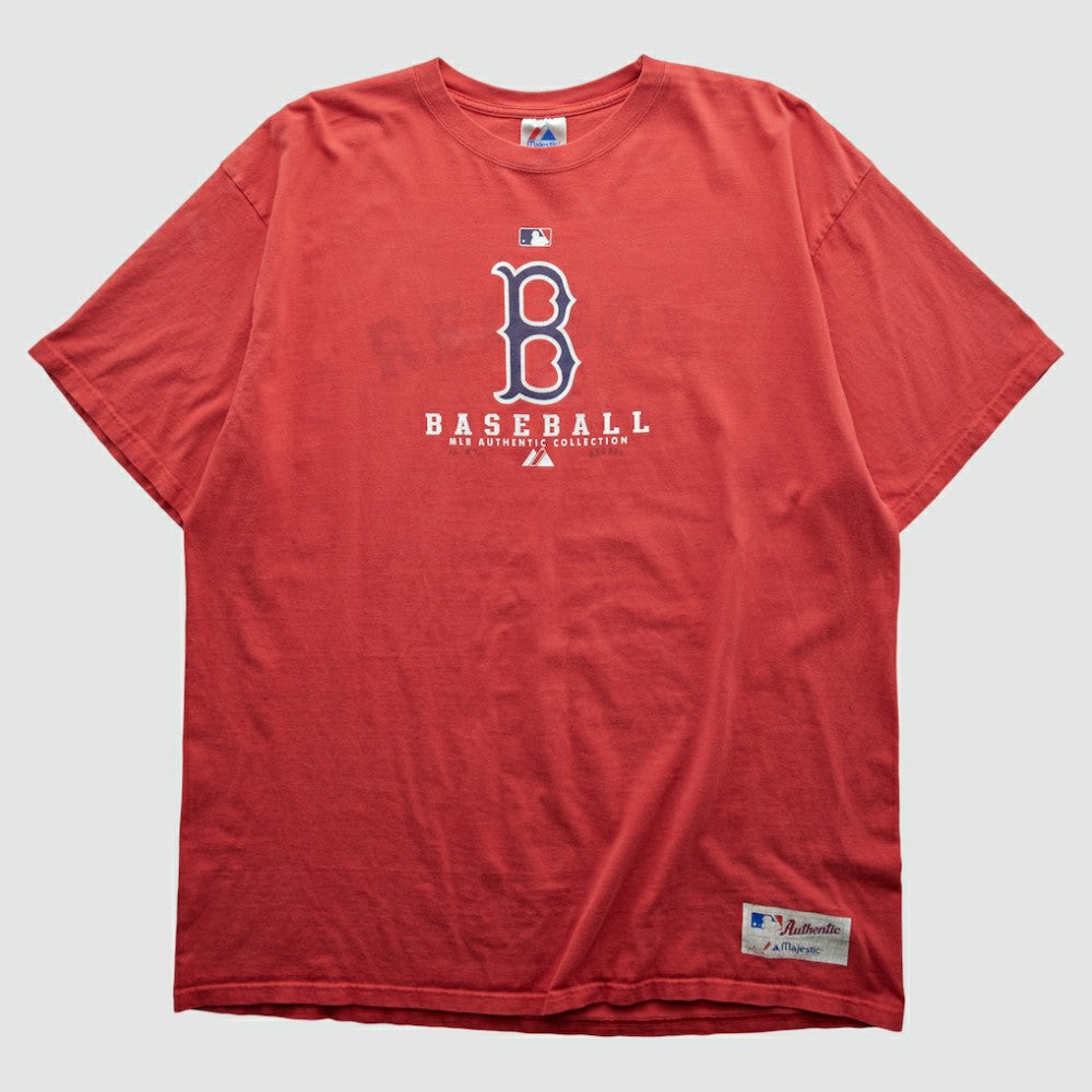 Boston Red Sox Majestic 2000s T-shirt - Red Vintage