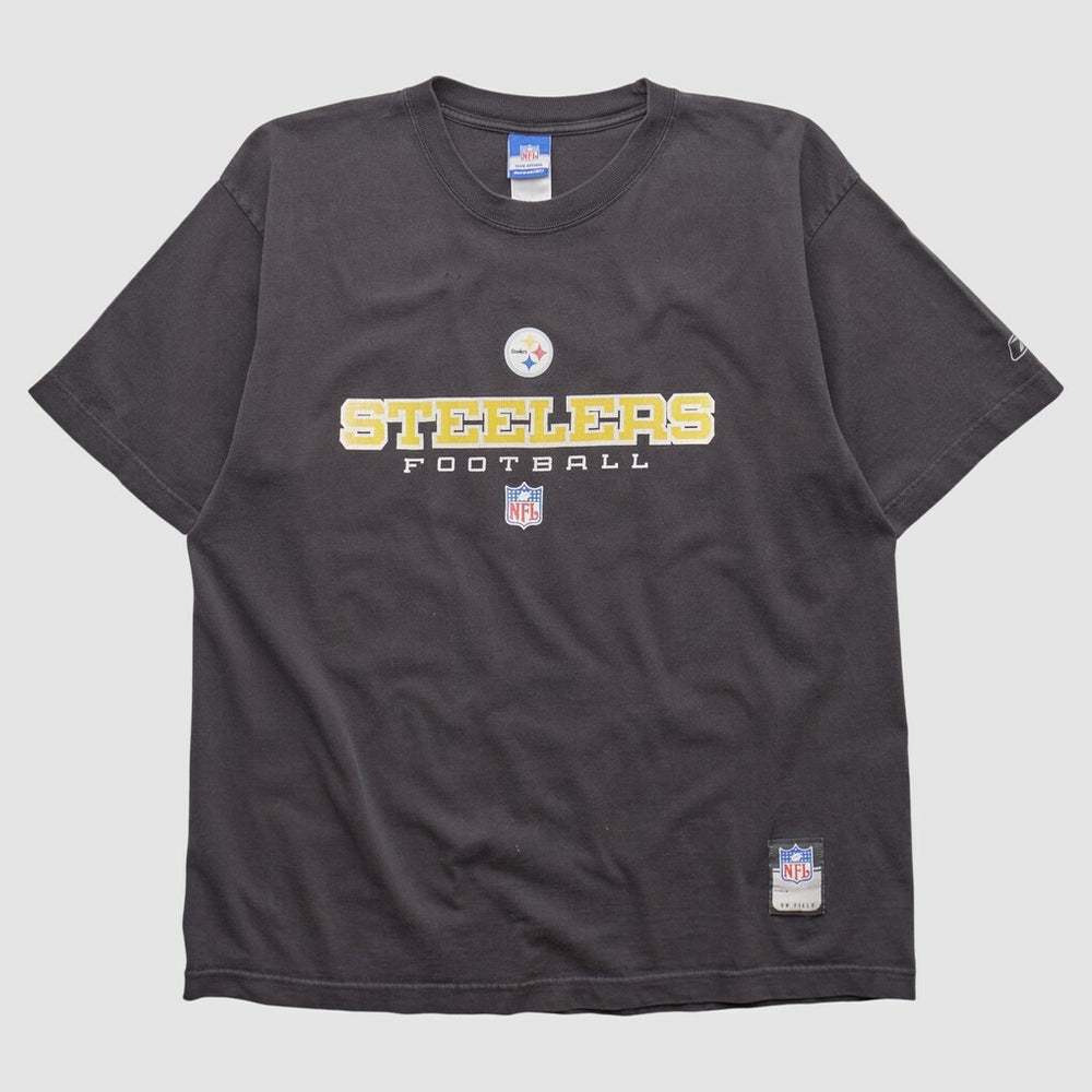 Pittsburgh Steelers Reebok 2000s T-shirt - Black Vintage for sale