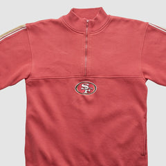 San Francisco 49ers NFL 2000s 1/4 Zip Sweatshirt - Red Vintage on sale