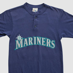 Seattle Mariners Majestic 2000s T-shirt - Navy Vintage