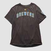 Milwaukee Brewers Majestic 2000s T-shirt - Black Vintage