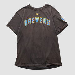 Milwaukee Brewers Majestic 2000s T-shirt - Black Vintage