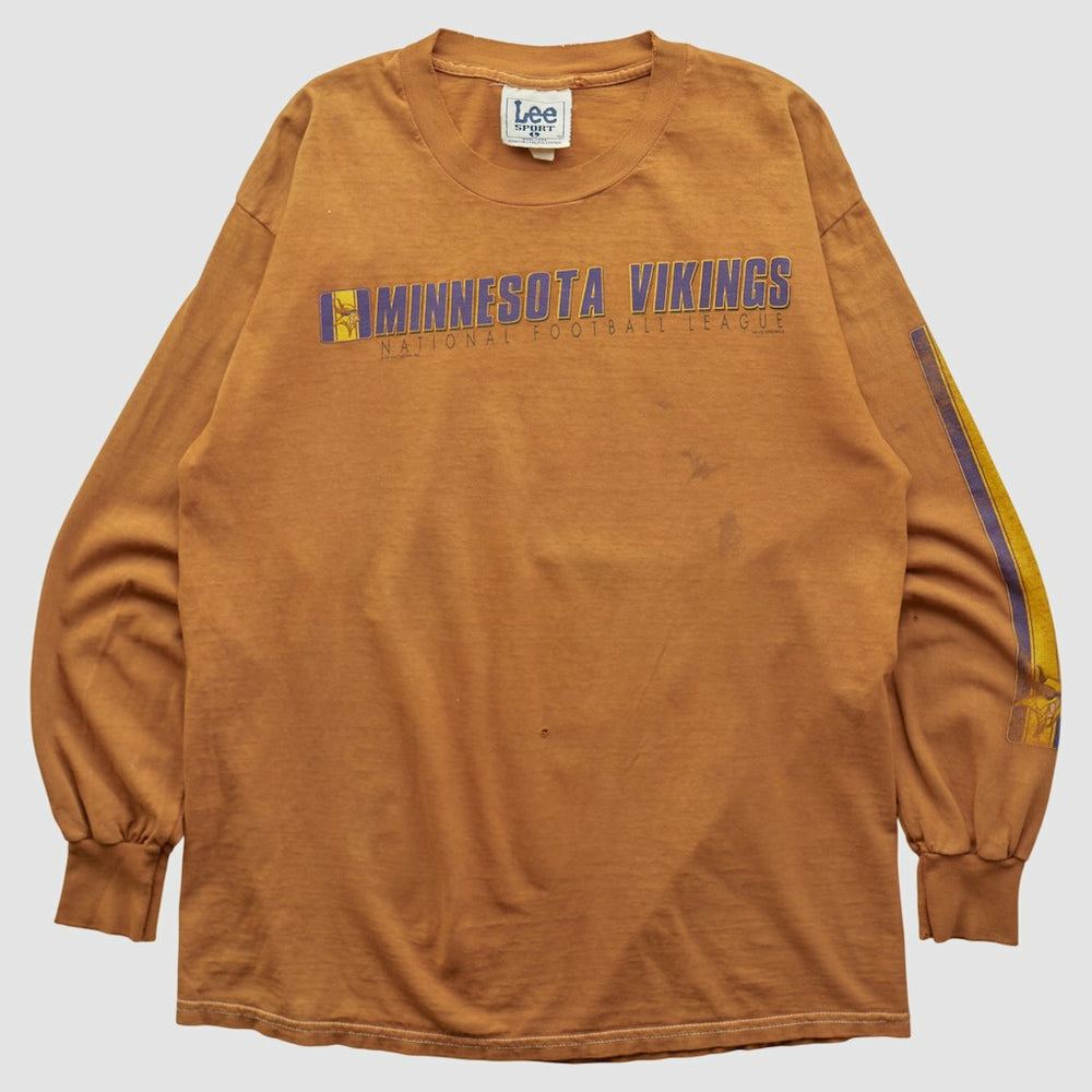 Minnesota Vikings Lee Apparel 2000s Long Sleeve T-shirt - Brown Vintage for sale