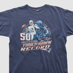 New England Patriots 2007 T-shirt - Navy Vintage on sale