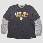 Pittsburgh Steelers Reebok 2010s Long Sleeve T-shirt - Black Vintage on sale