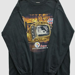 Pittsburgh Steelers Alstyle 2006 Long Sleeve T-shirt - Black Vintage discount