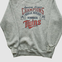 Minnesota Twins 1987 Pullover Sweatshirt - Heather Gray Vintage