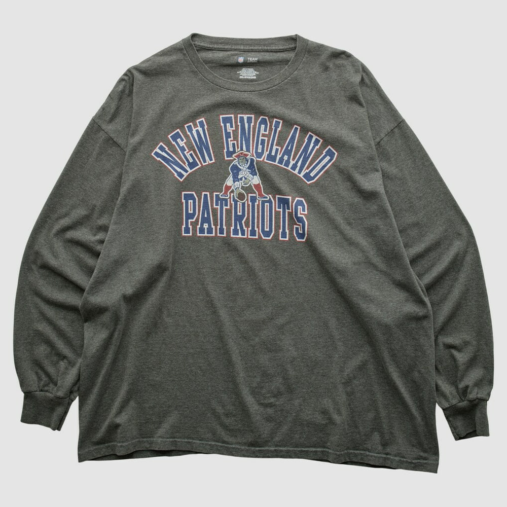 New England Patriots NFL 2010s Long Sleeve T-shirt - Dark Heather Gray Vintage outlet