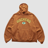 Green Bay Packers Reebok 2000s Hooded Pullover Sweatshirt - Brown Vintage on sale