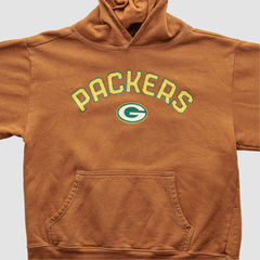 Green Bay Packers Reebok 2000s Hooded Pullover Sweatshirt - Brown Vintage on sale