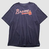 Atlanta Braves Majestic 2000s T-shirt - Navy Vintage