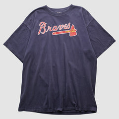 Atlanta Braves Majestic 2000s T-shirt - Navy Vintage