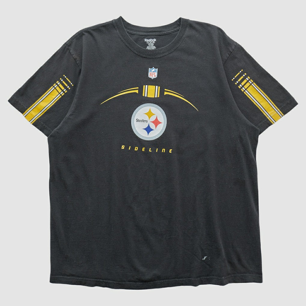 Pittsburgh Steelers Reebok 2000s T-shirt - Black Vintage for sale