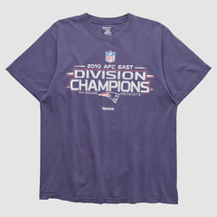 New England Patriots Reebok 2010 T-shirt - Purple Vintage sale