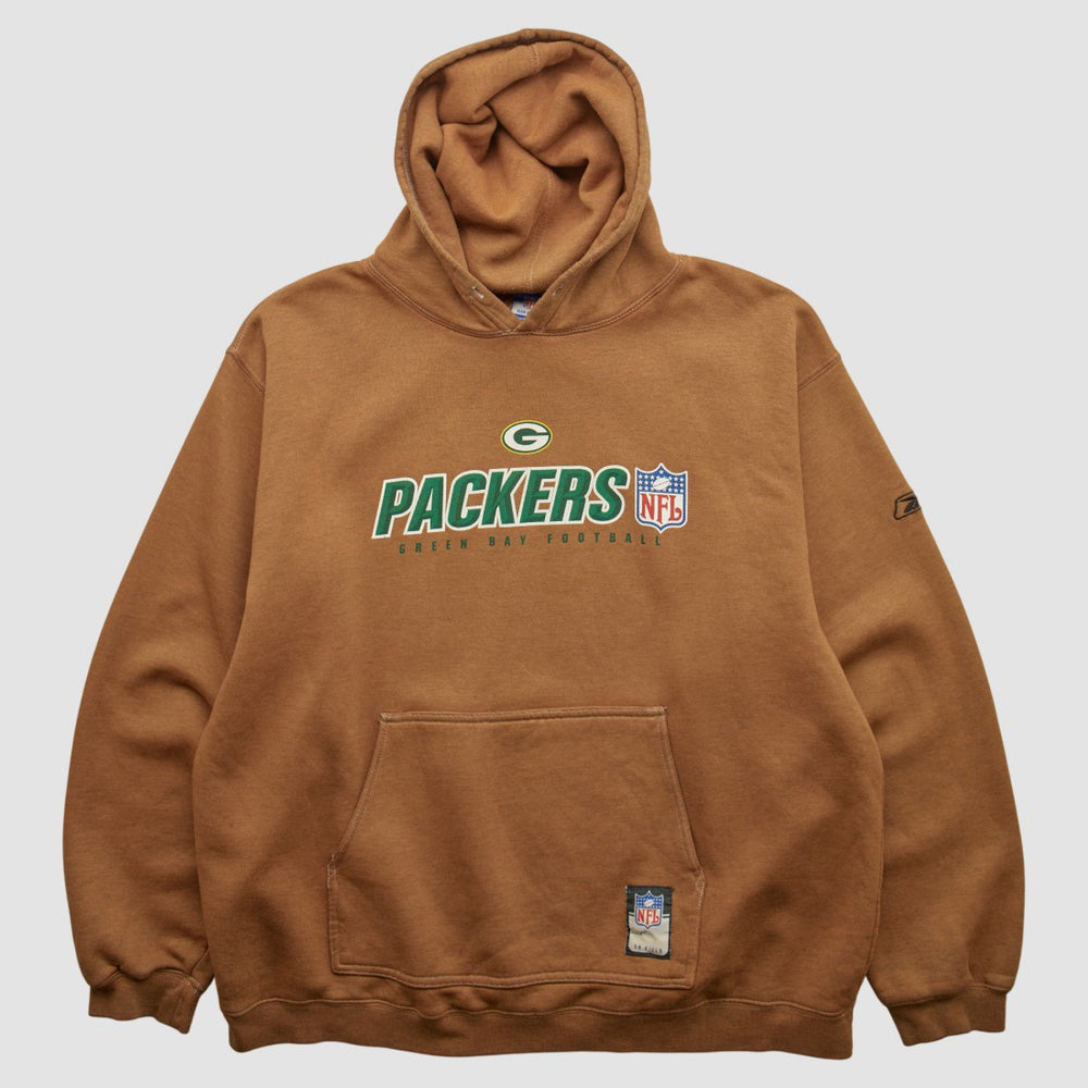 Green Bay Packers NFL 2000s Hooded Pullover Sweatshirt - Brown Vintage sale