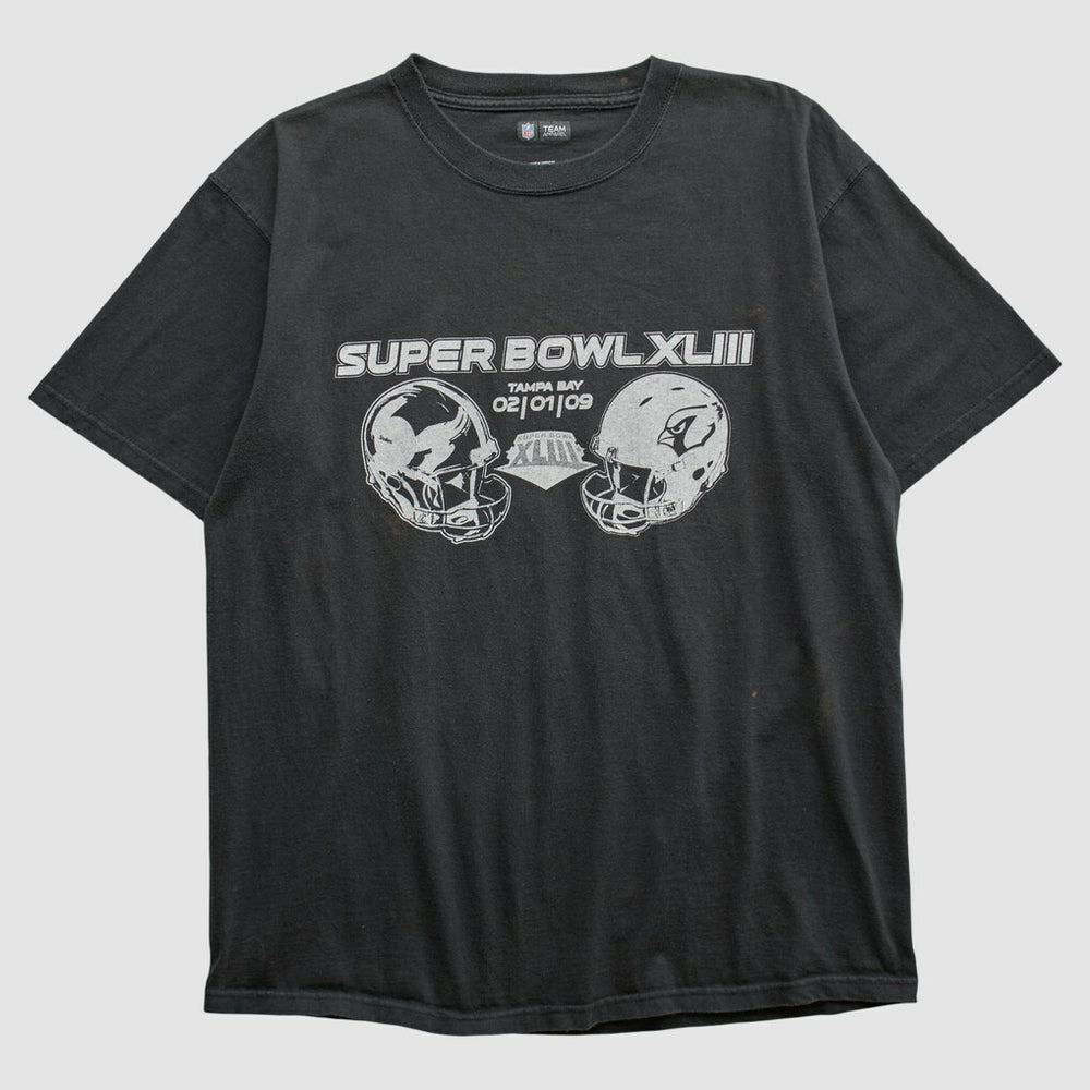 Superbowl XLIII NFL 2009 T-shirt - Black Vintage sale