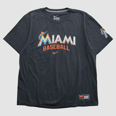 Miami Marlins 2010s T-shirt - Charcoal Vintage | Nike