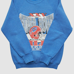 Buffalo Bills 1990 Pullover Sweatshirt - Blue Vintage online