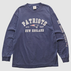 New England Patriots NFL 2010s Long Sleeve T-shirt - Navy Vintage discount