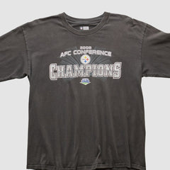 Pittsburgh Steelers NFL 2008 Long Sleeve T-shirt - Black Vintage discount