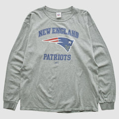 New England Patriots NFL 2000s Long Sleeve T-shirt - Heather Gray Vintage discount